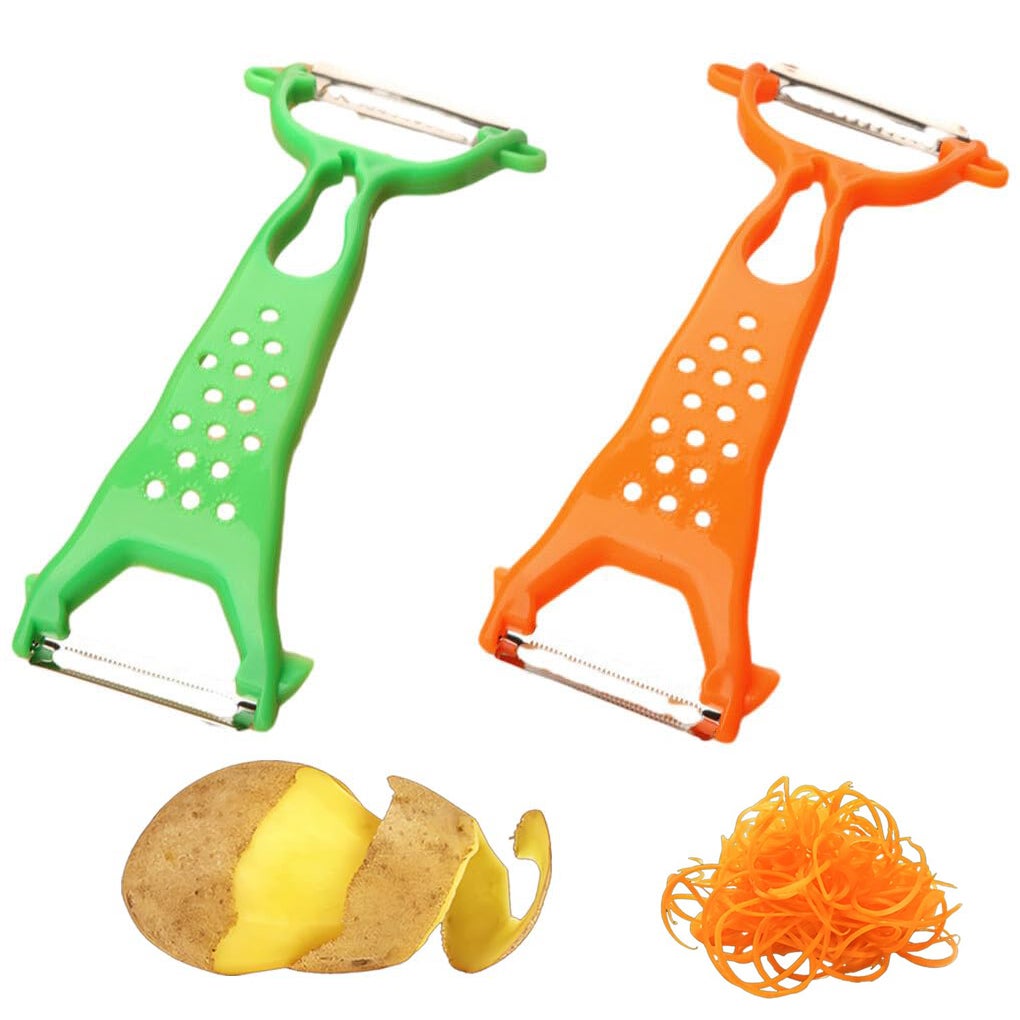 Pelapatate A Manovella In Acciaio Inox E PP: Sbuccia Mele E Frutta Rotonda In 5 Secondi, Con Taglierina Inclusa, Verde