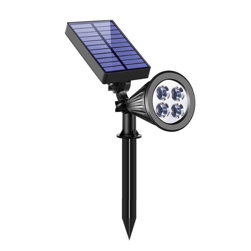 Wodoodporny reflektor solarny do użytku na zewnątrz - 4 białe diody LED - głowica obrotowa 60°