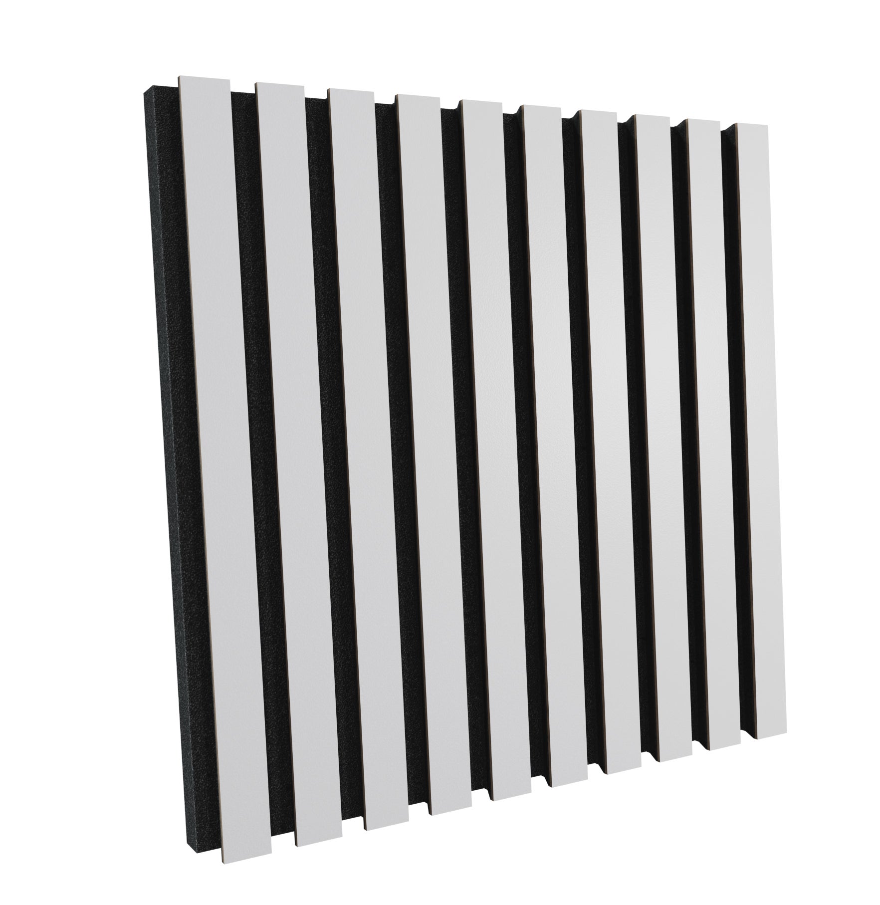 Lot de 4 Panneaux acoustiques insonorisants POLE 50x50x5 cm - 1 m² surf.totale - MDF perforé laminé et mousse acoustique - Blanc - 2