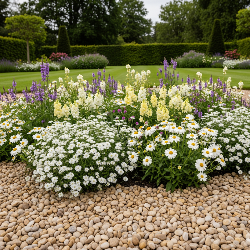 Gravier roulé calcaire beige 5/15 mm - Big Bag 1T (16 m²) - Beige - 5