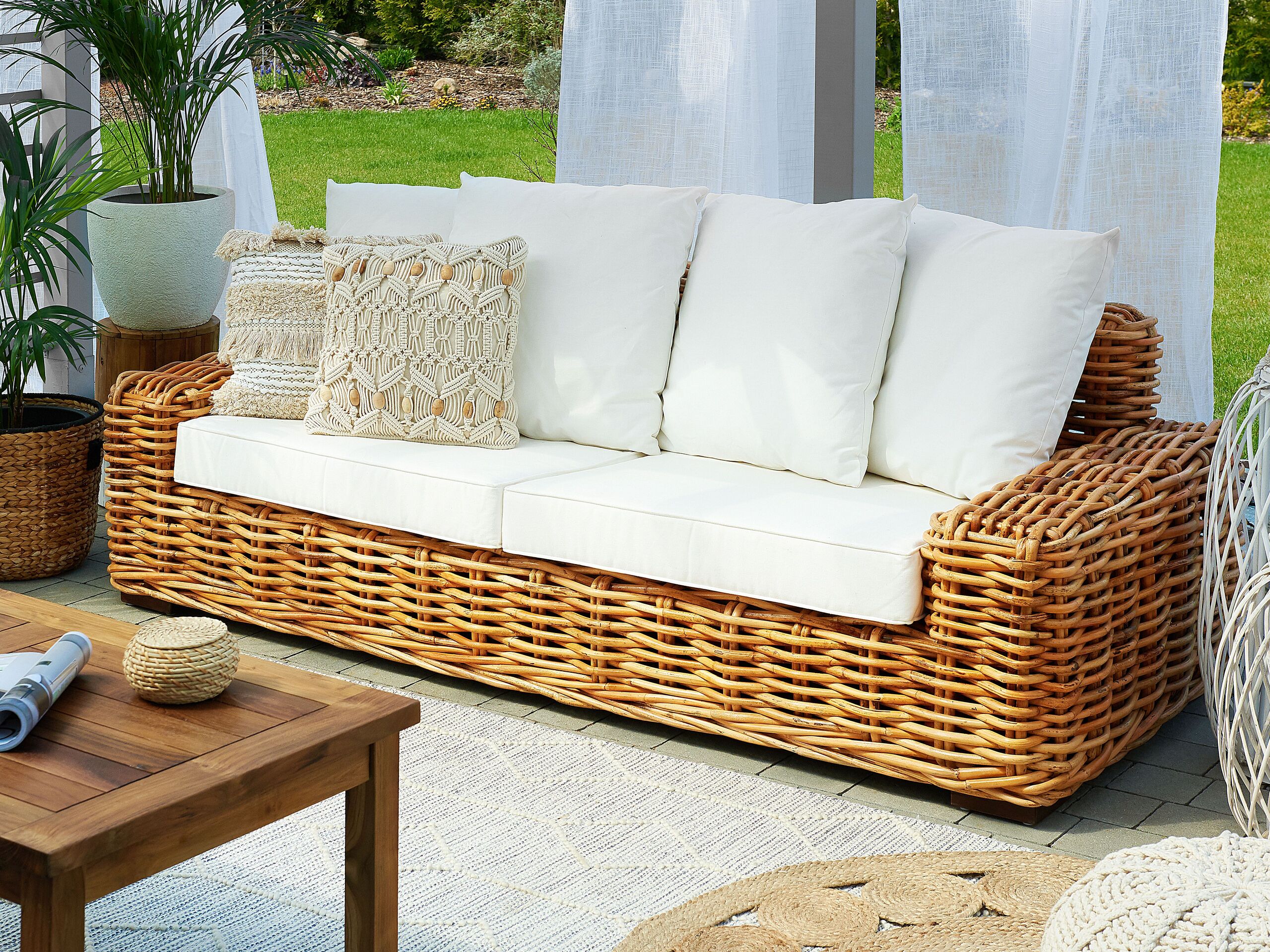 Banquette en rotin 2 places - Event