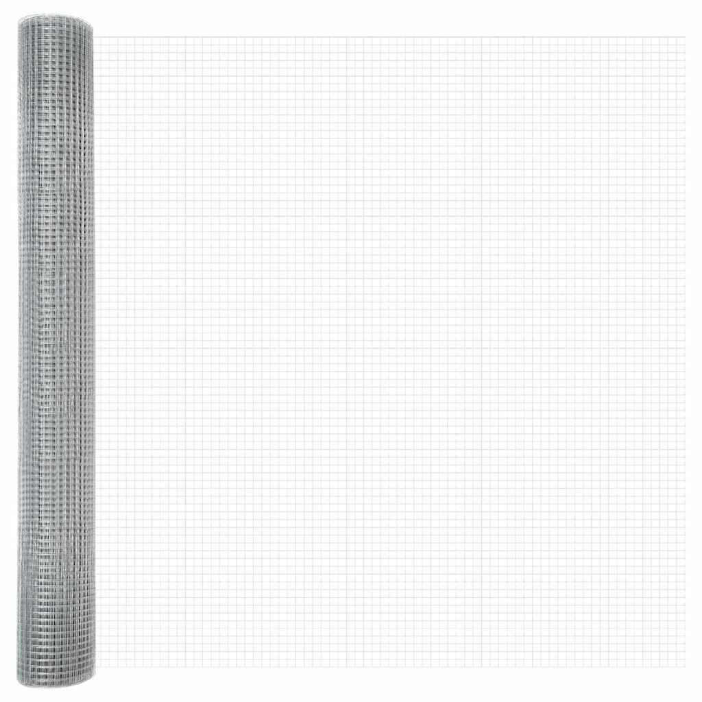 Clôture en acier argenté avec poteaux 1 x 25 m - COMFORTXL - 7