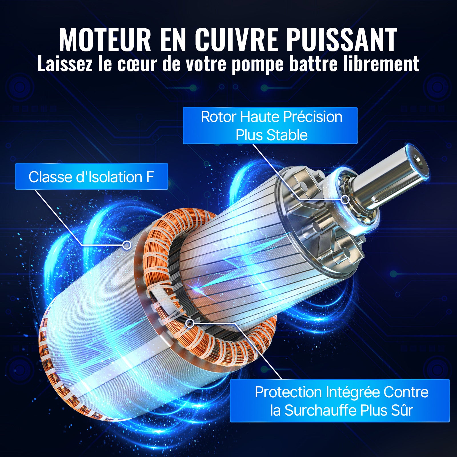 750W Pompe Immergée pour Puits VEVOR 105 L/min 62 m Pompe à Eau pour Puits Profond en Acier Inox, Pompe à Eau Électrique, Pompe de Puits Submersible - 5