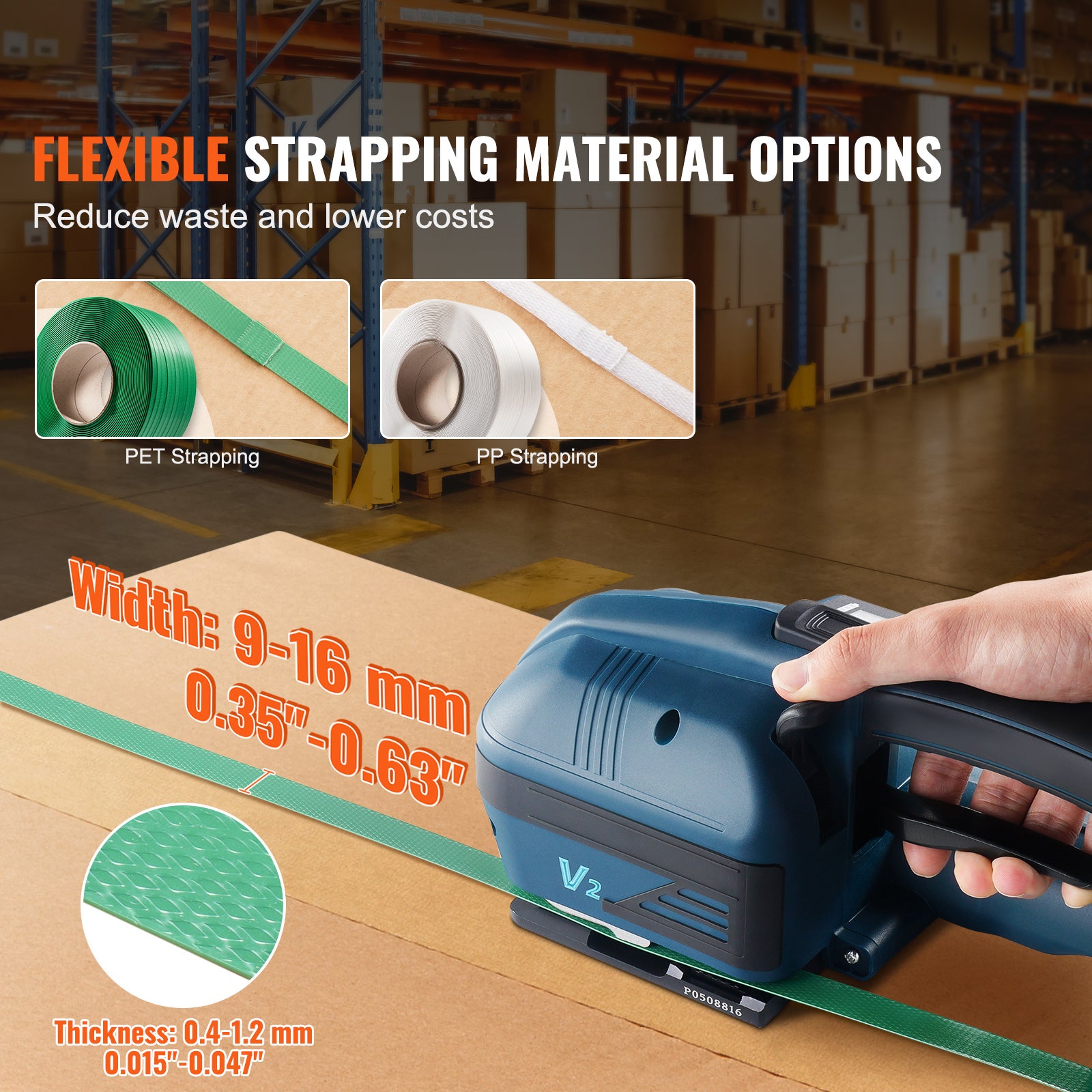 Reggiatrice elettrica,SucceBuy strisce PET PP da 0,35