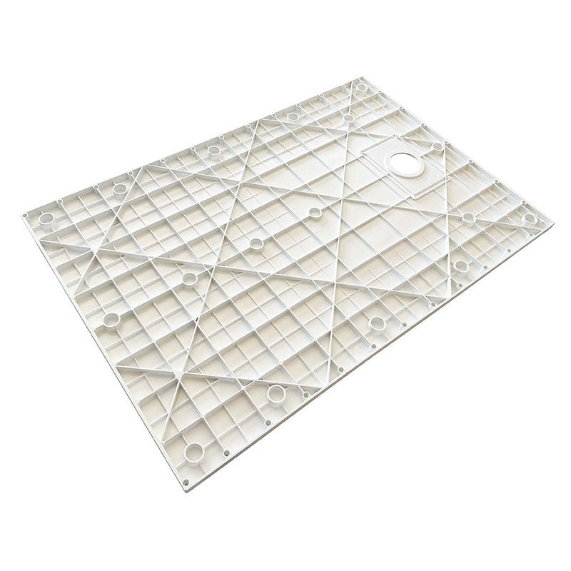 Receveur de douche SMC en fibre de verre effet pierre avec bonde inclus H. 2,6 cm 80 x 150 Blanche - 4