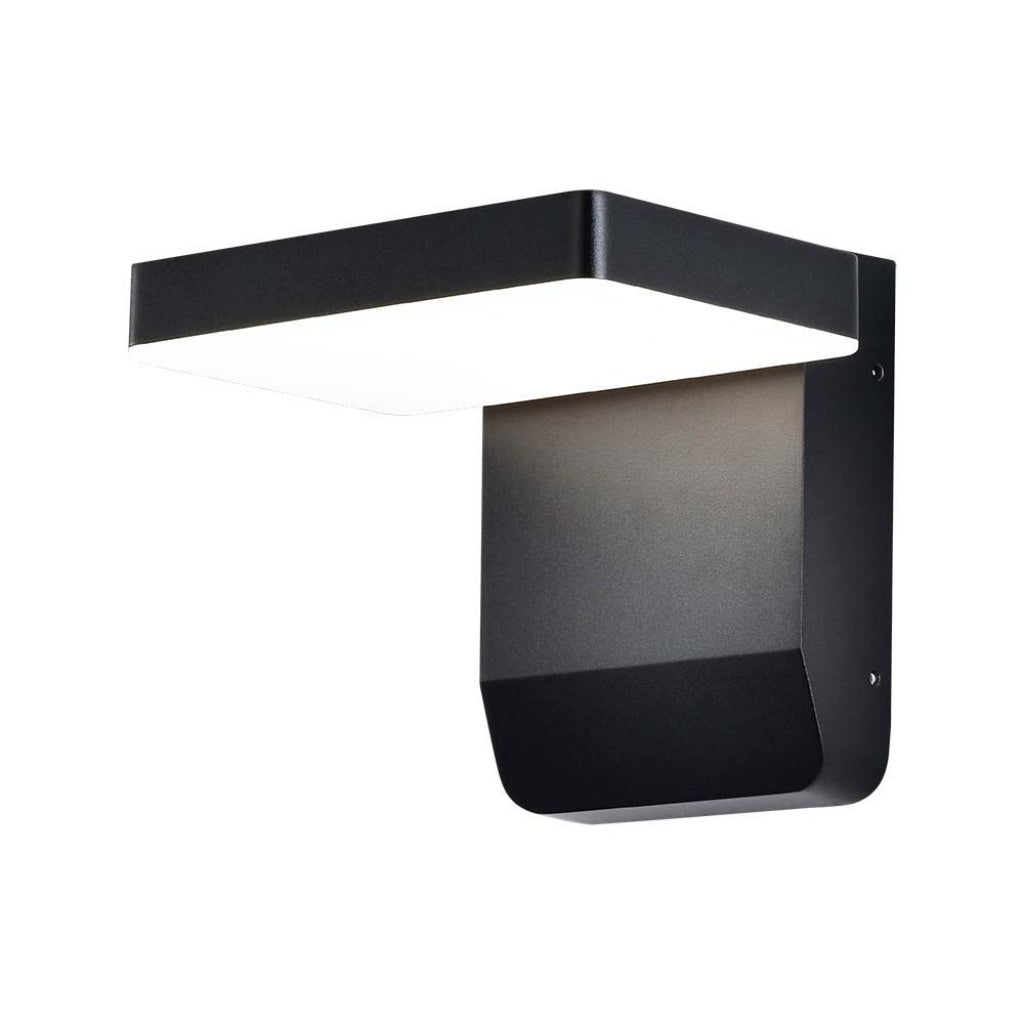 Kwadratowa lampa ścienna LED 17W 150LM/W Kolor czarny 3000K IP65