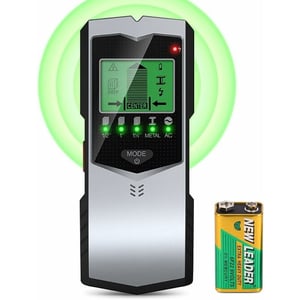 Détecteur de câble, détecteur mural 5 en 1, écran LCD avec batterie, détecteur de métaux mural, avec alarme audio