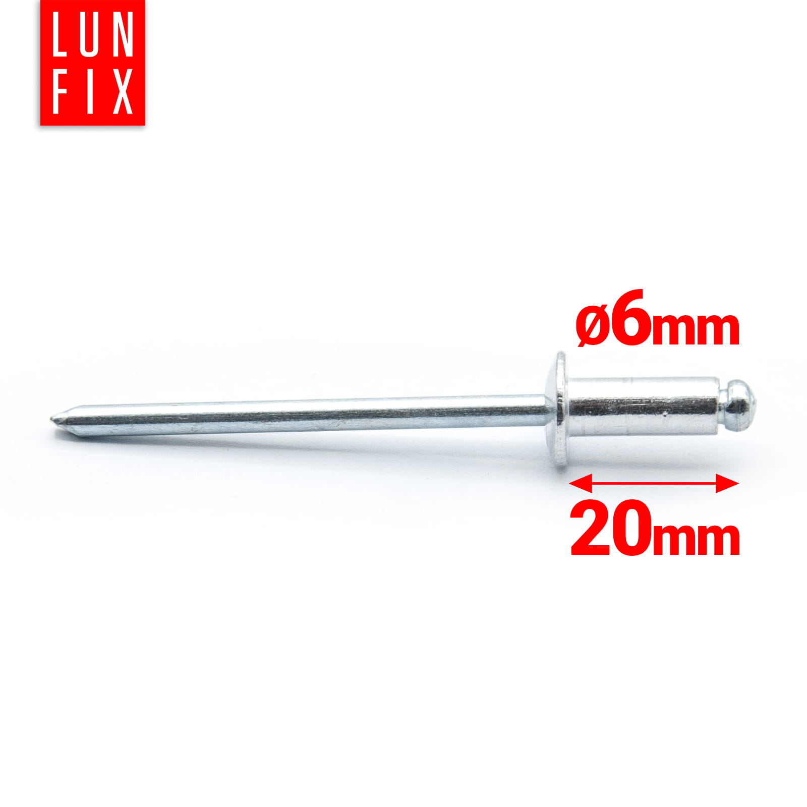 Nity zrywalne aluminiowo-stalowe DIN 7337 6x20 50szt.