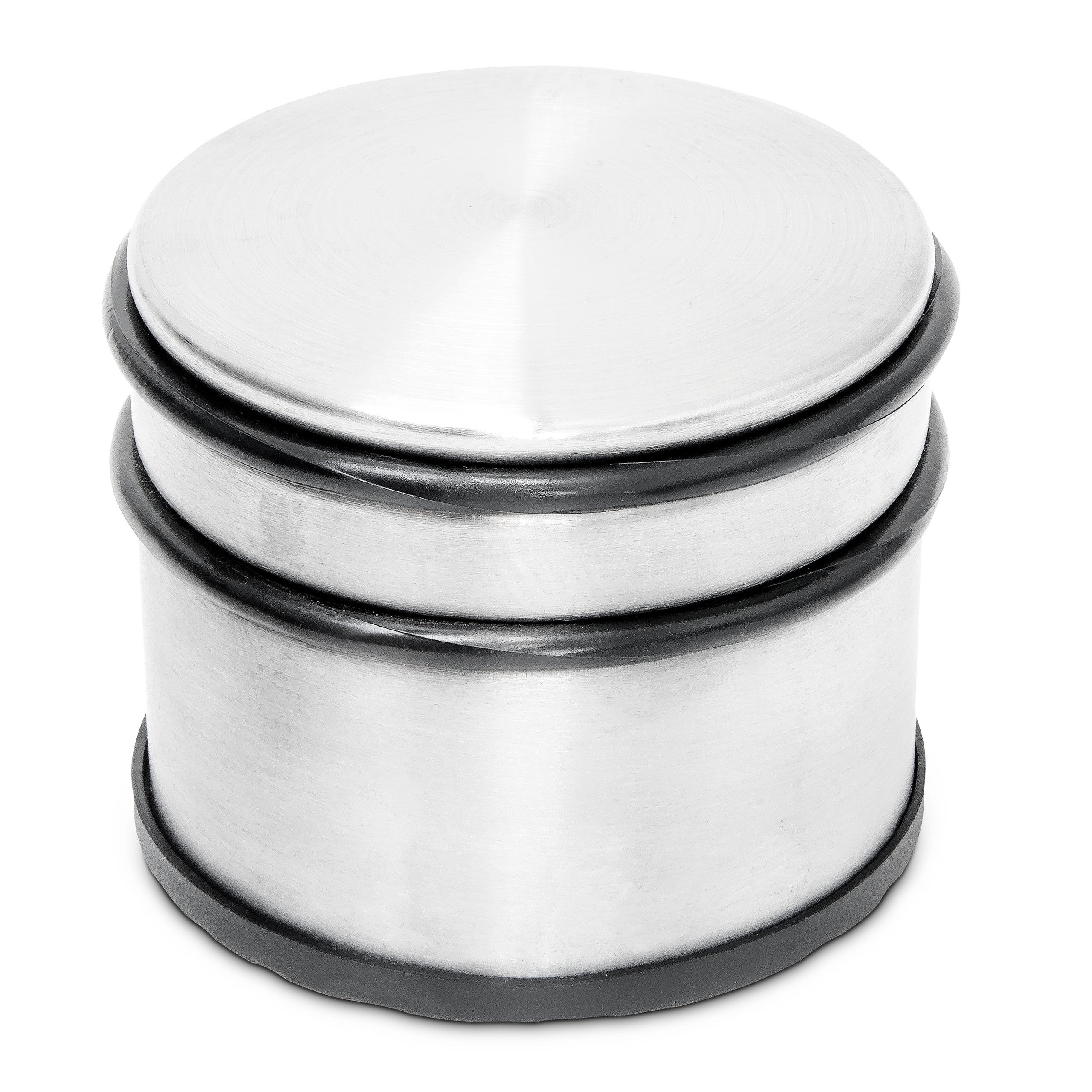 Butoir De Porte, Lot De 8, Acier Inoxydable, Avec Anneau Et Dessous En Caoutchouc Hlp Env 4 5 X 10 X 10 Cm Argente 85661305