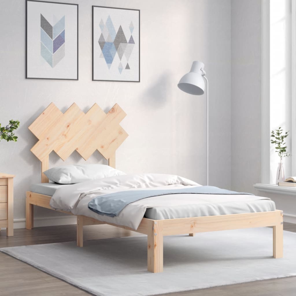 Rama łóżka bez materaca, 90x200 cm, lite drewno sosnowe