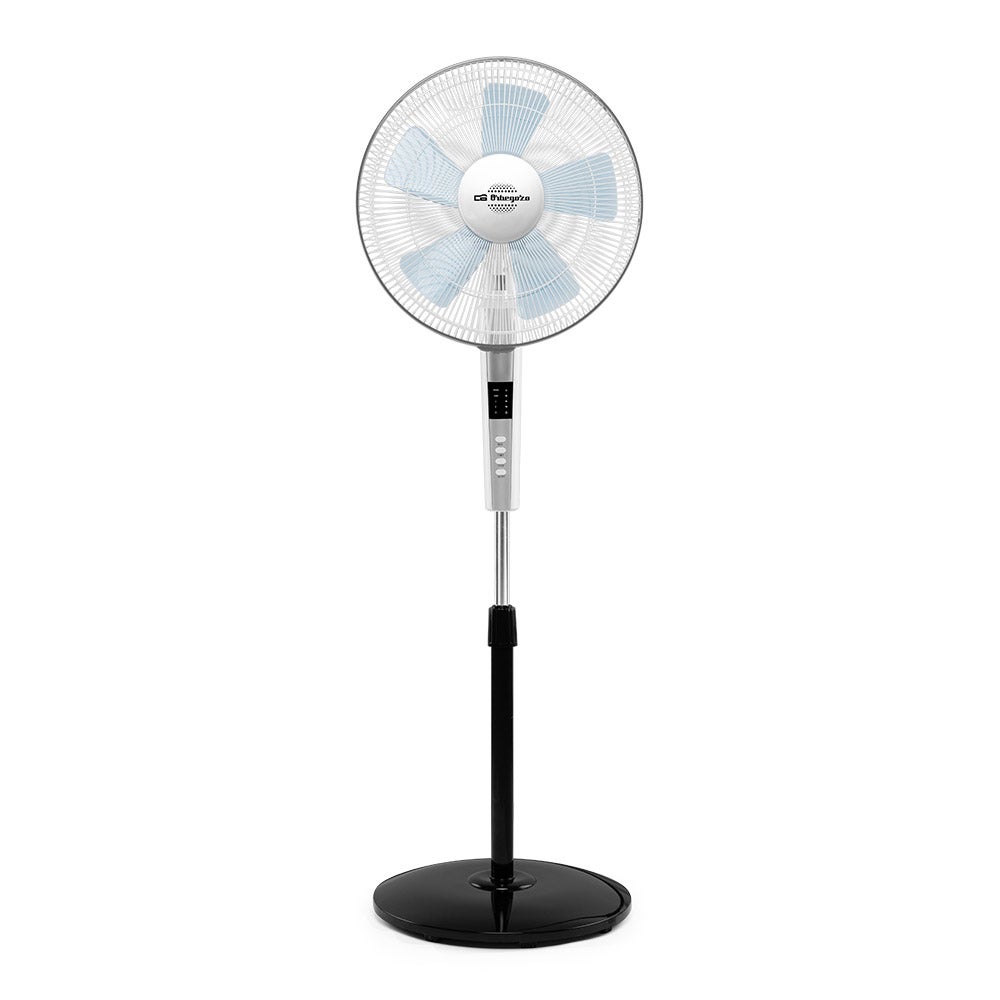 Orbegozo Ventilador Sf 2140 2 En 1 Pie Y Sobremesa, 60W, 5 Aspas, 40 Cm, Oscilante, Altura 158 Cm, Led, Temporizador 15H, Mando A Distancia , Leroy Merlin