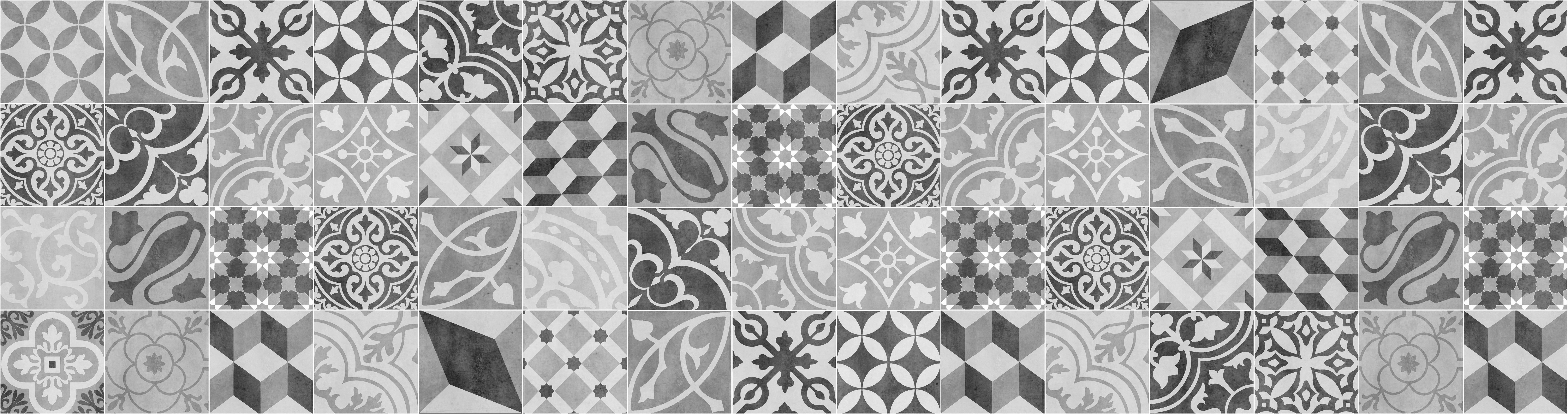 Alfombra de vinilo antique 66x250 cm - pvc antideslizante, vinilica para cocina o salón, lavable, estilo hidraúlico