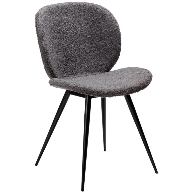 Cloud Dan-Form krzesło stołowe bouclé szary.