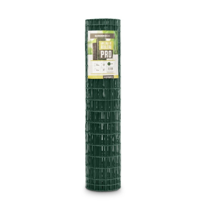 Grillage soudé en rouleau H1m80 x L25m fil 2.5mm maille 100x50 mm Vert - 3