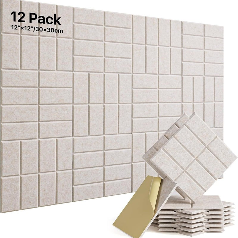 Zestaw samoprzylepnych paneli dźwiękochłonnych x cm panele ścienne dźwiękochłonne z poliestru o wysokiej gęstości izolacja termiczna i ognioodporna