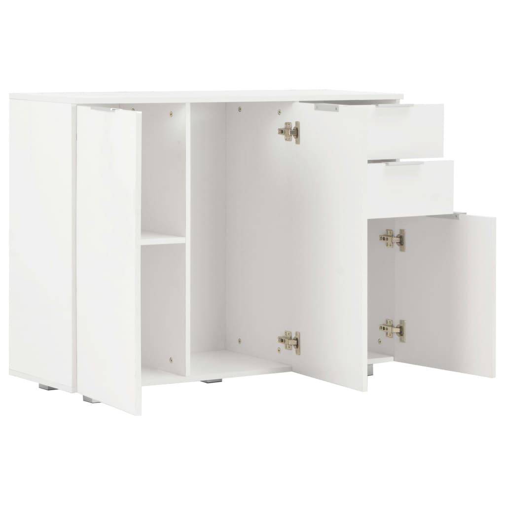 Buffet Blanc brillant 107x35x80,5 cm vidaXL - 5