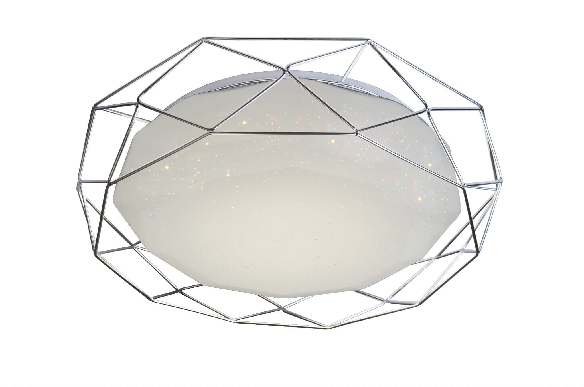 Plafon Sven okrągły chromowany biały LED 24W 3000K 1450lm wym: 8 x 43 cm IP20 akryl Candellux