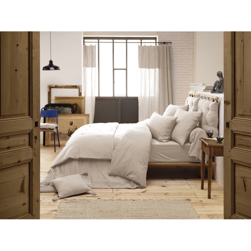 Lot 2 taies d'oreillers 50x70 cm double gaze de coton écru - PEPA 2 - 3