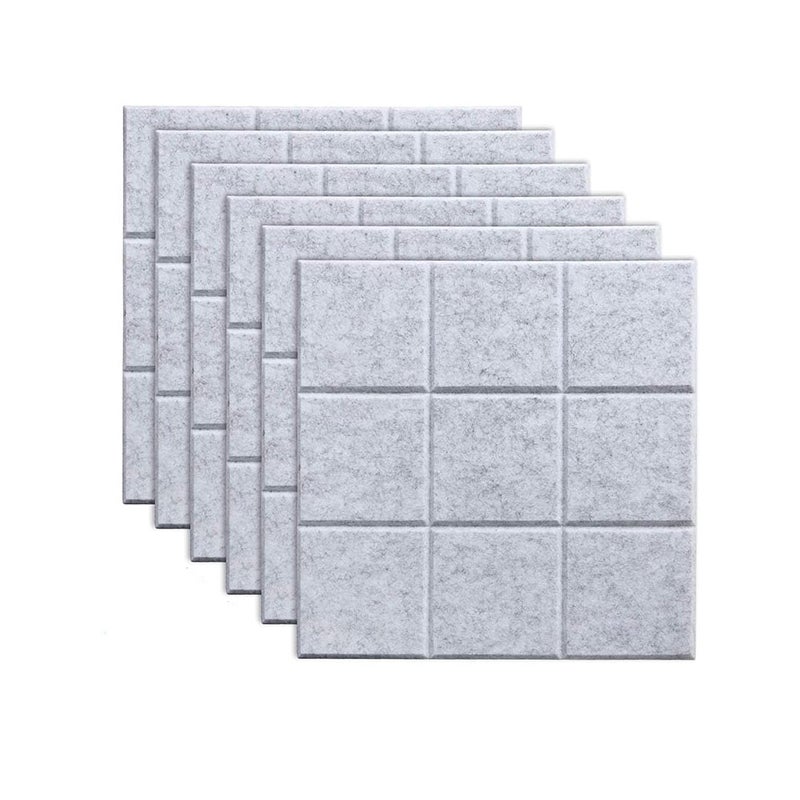 Dekoracyjne panele akustyczne 12 sztuk (30x30 cm) - cięte włókno poliestrowe - nowoczesna tablica ogłoszeń - do domu, biura, kuchni