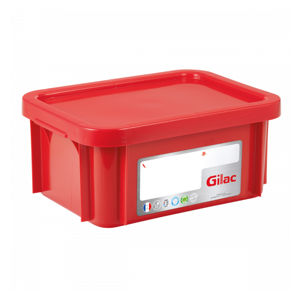 Bac HACCP 12 L rectangulaire + couvercle - rouge | Leroy Merlin