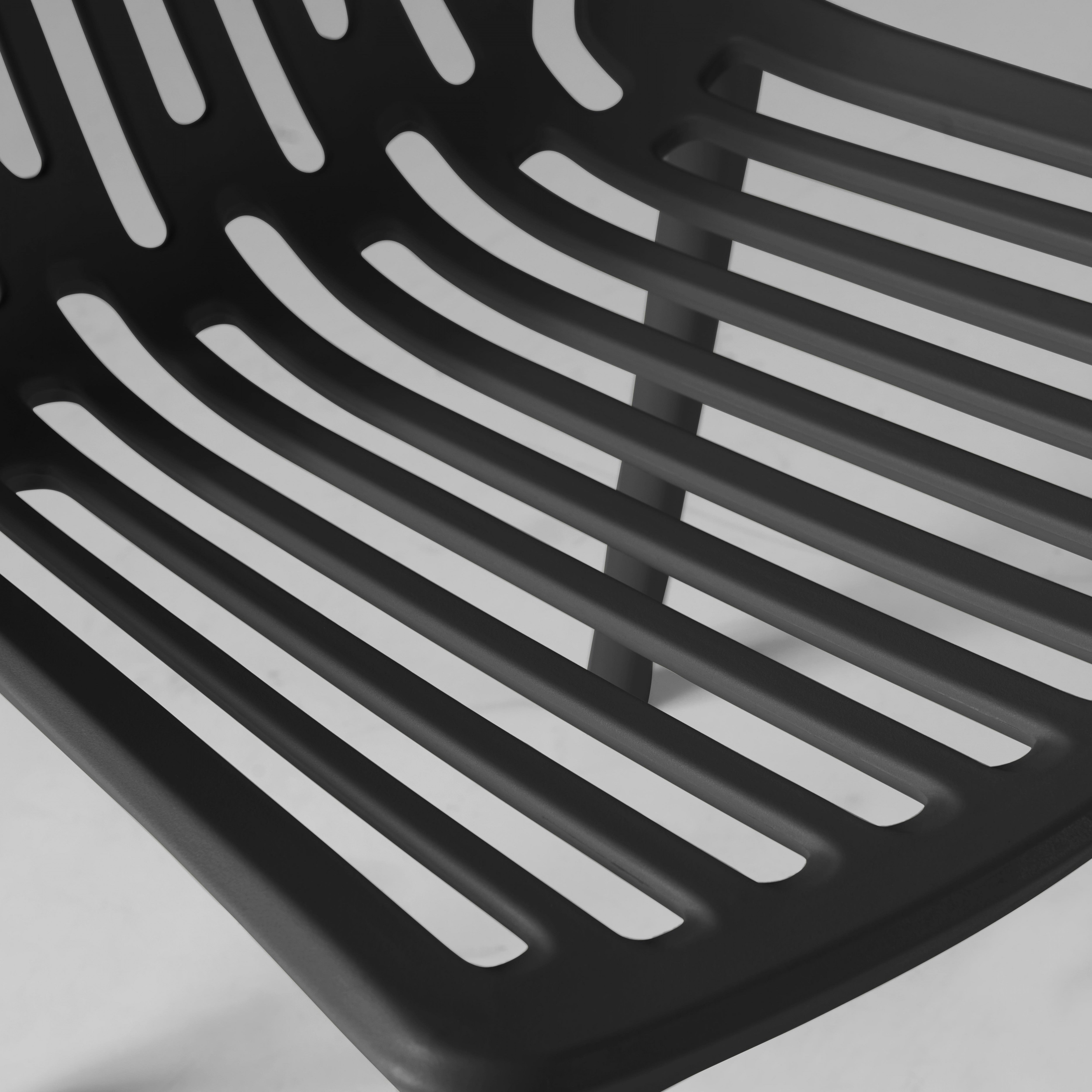 Chaise de jardin sans coussin Paris en Plastique Noir - 7