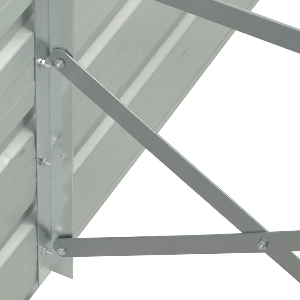 Canteiro elevado jardim aço galvanizado 320x40x45 cm castanho vidaXL - 7