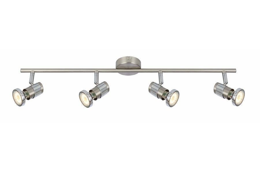 Lampa sufitowa wisząca Emina 2 satyno-chromowana 4xGU10x50W industrialna wym: 12 x 67 x 12 cm metal Reality