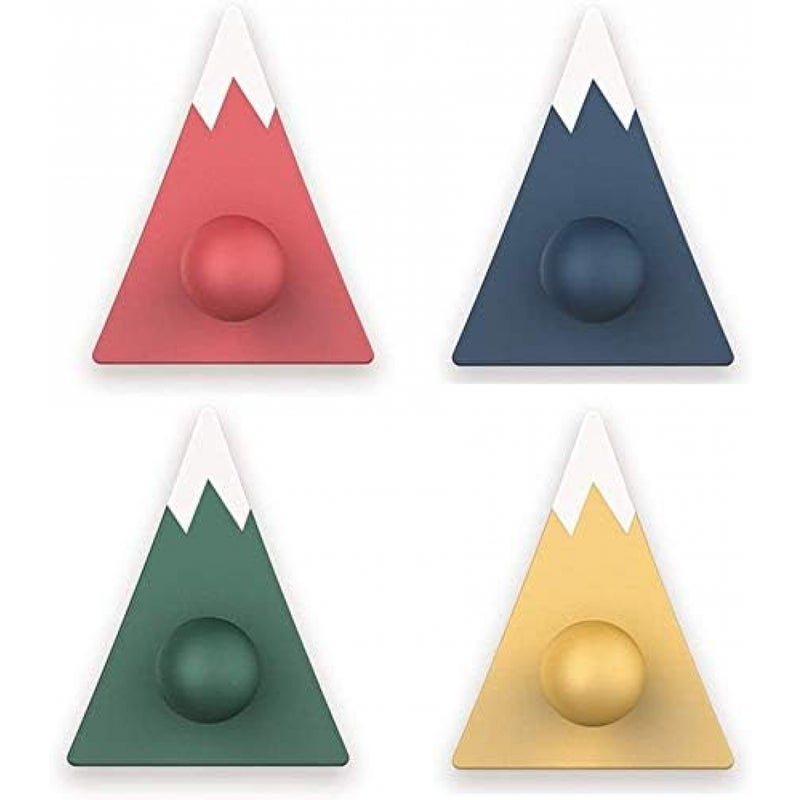 4 haczyki Fuji Mountain, mocny klej, haczyki ścienne, dekoracyjne haczyki ścienne na ubrania, dla rodziny i biura, samoprzylepne, dekoracyjne haczyki