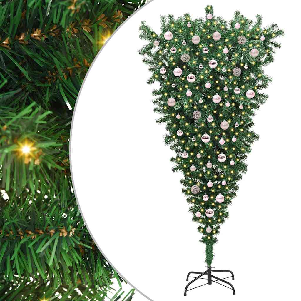 Sapin De Noël Artificiel Floqué Neige 1,8 M Avec 250 LED - 800 Pointes Floquées - Support Métal Pliable - YITAHOME