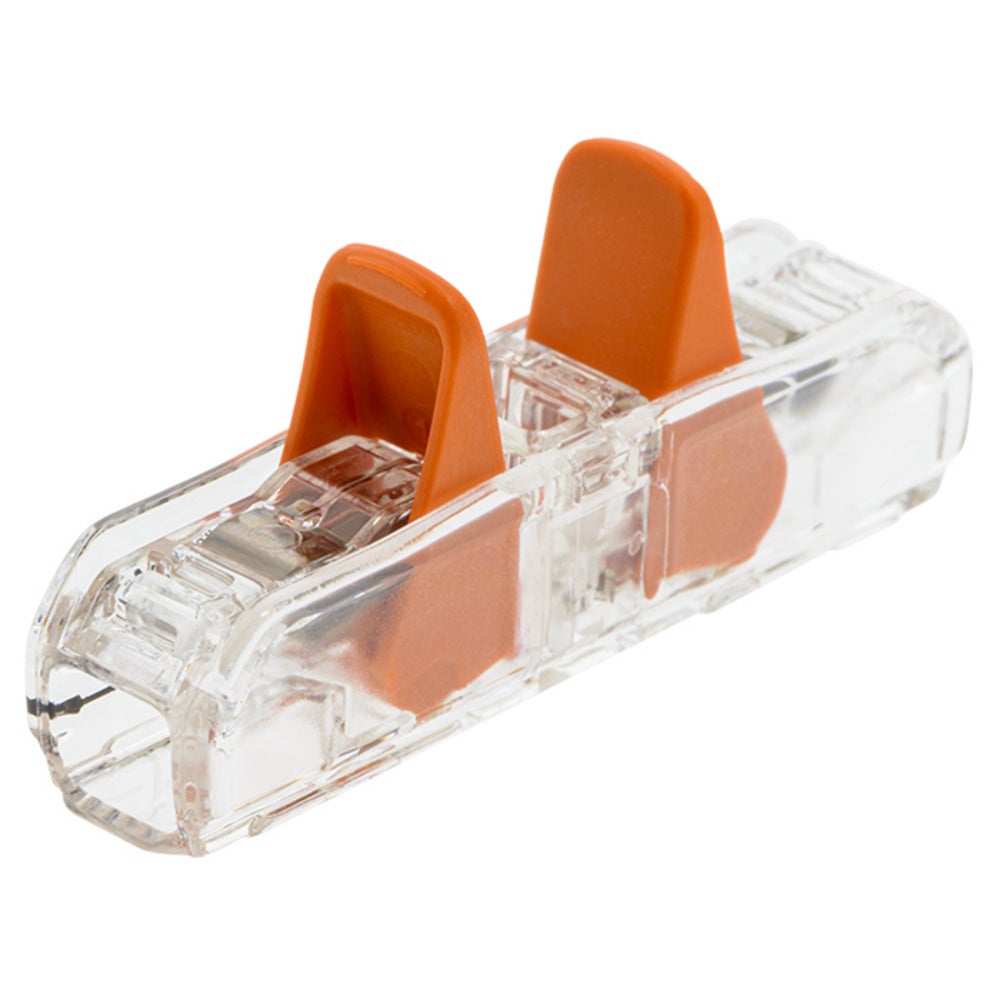 Sachet 25 bornes Wago, 32A, connexion CAGE CLAMP®, transparent, test visuel, 0,14-2,5 mm², sans outil, 405V, 4kV - 4