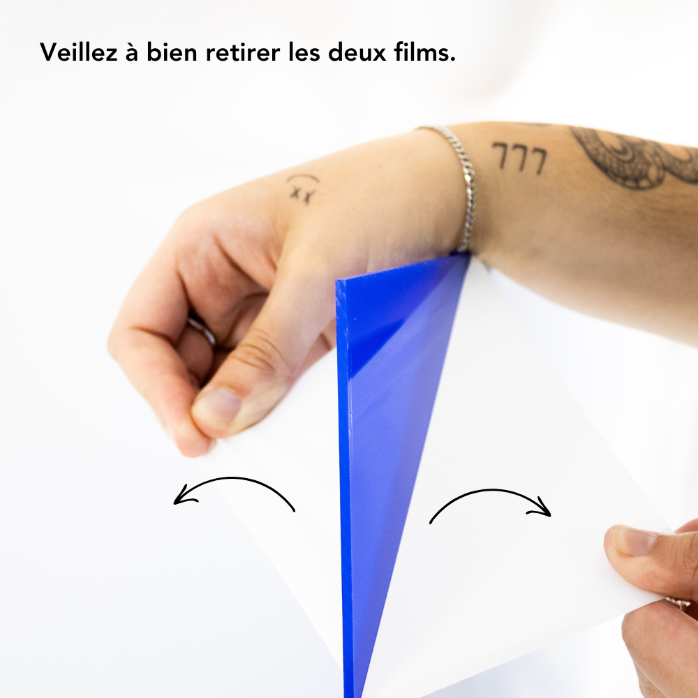 Rond verre acrylique bleu 3 mm - Diamètre 60 cm (600 mm) - Disque verre synthétique - Plaque PMMA XT - 4