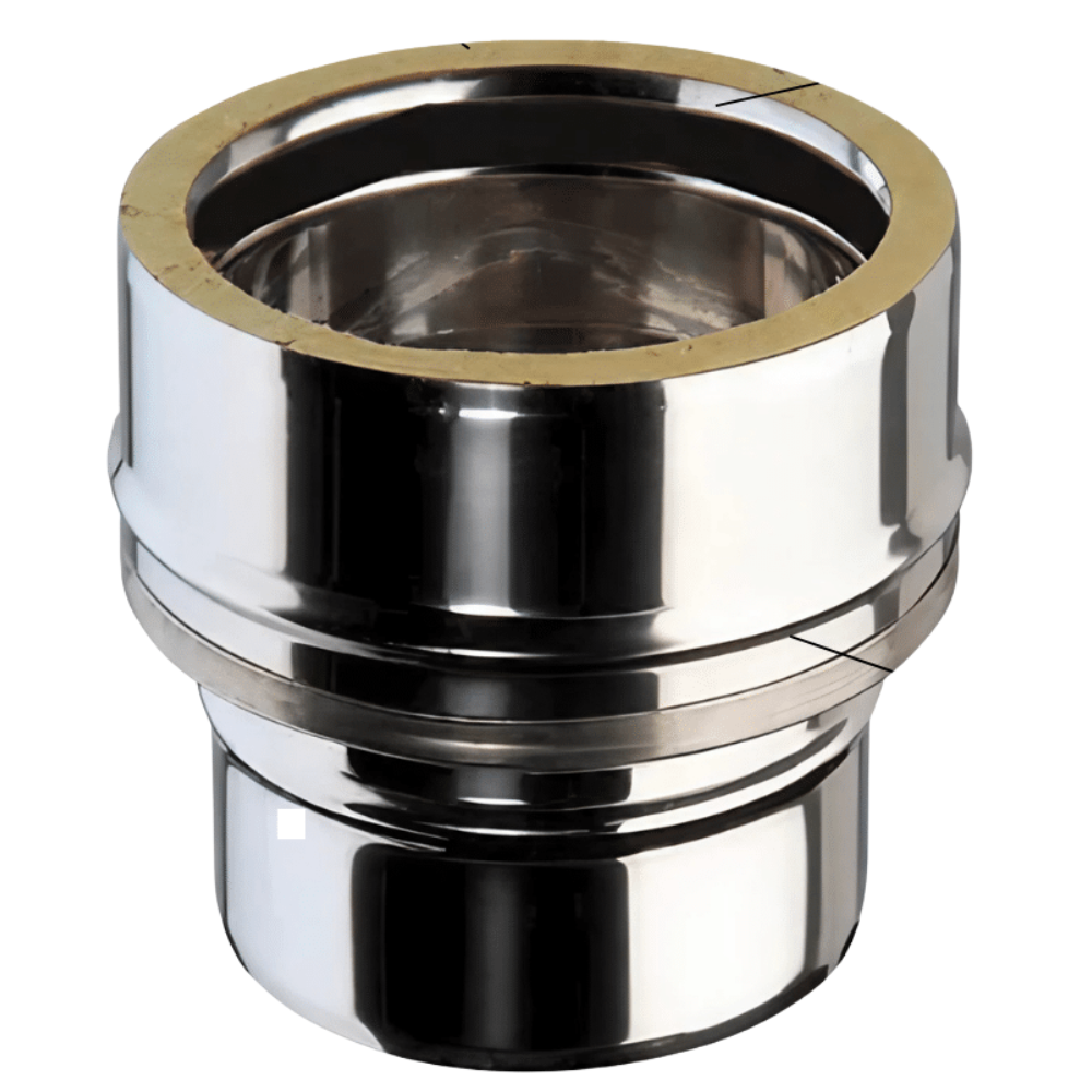 Raccord double / simple paroi conduit double paroi isolé Edilinox - Diamètre 150 mm - 2