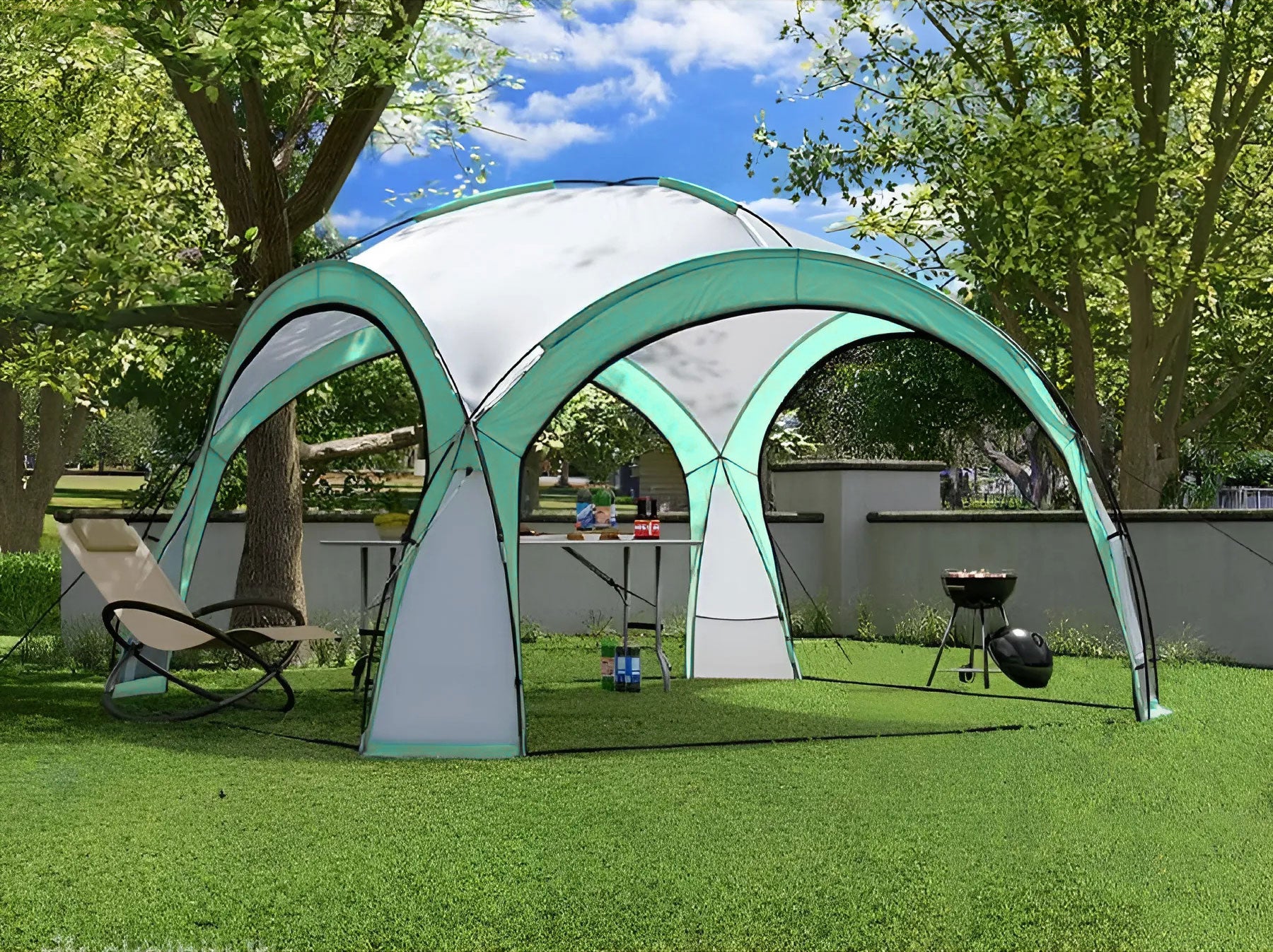Namiot pawilon ogrodowy eventowy na piknik + torba zielony MultiGarden - 3
