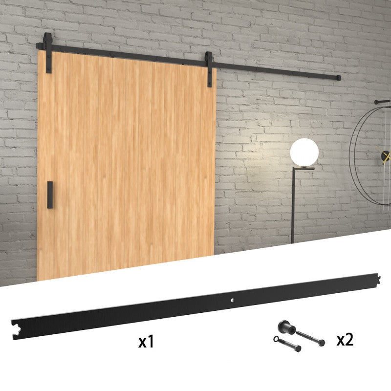 Rail d'extension 1 m en acier pour système coulissant type Barn Door - 2