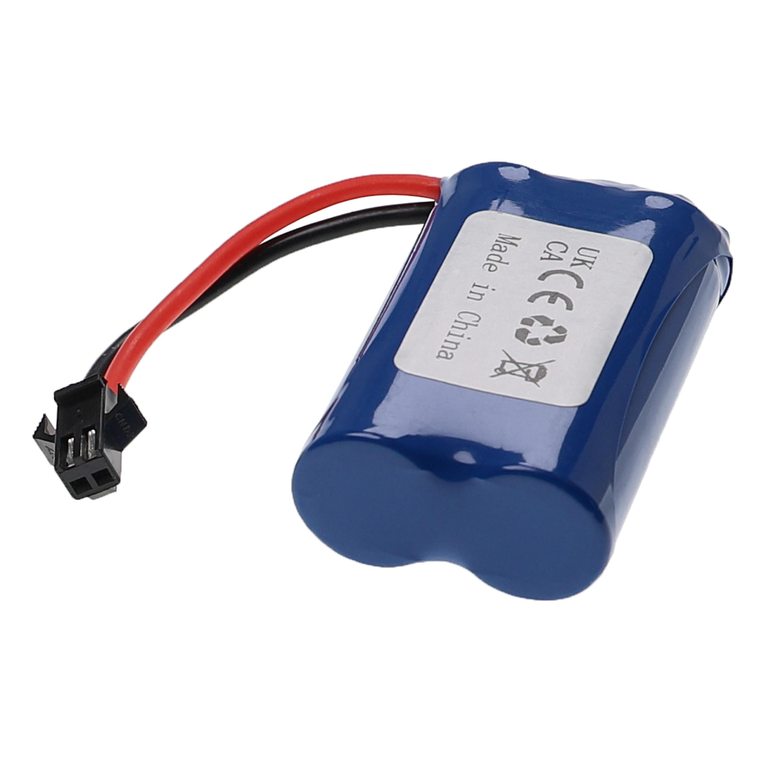 vhbw Batterie pour modéle RC par ex. voiture de course avion (650mAh, 6,4V, Li-ion, 54 x 32 x 27 mm) - 6