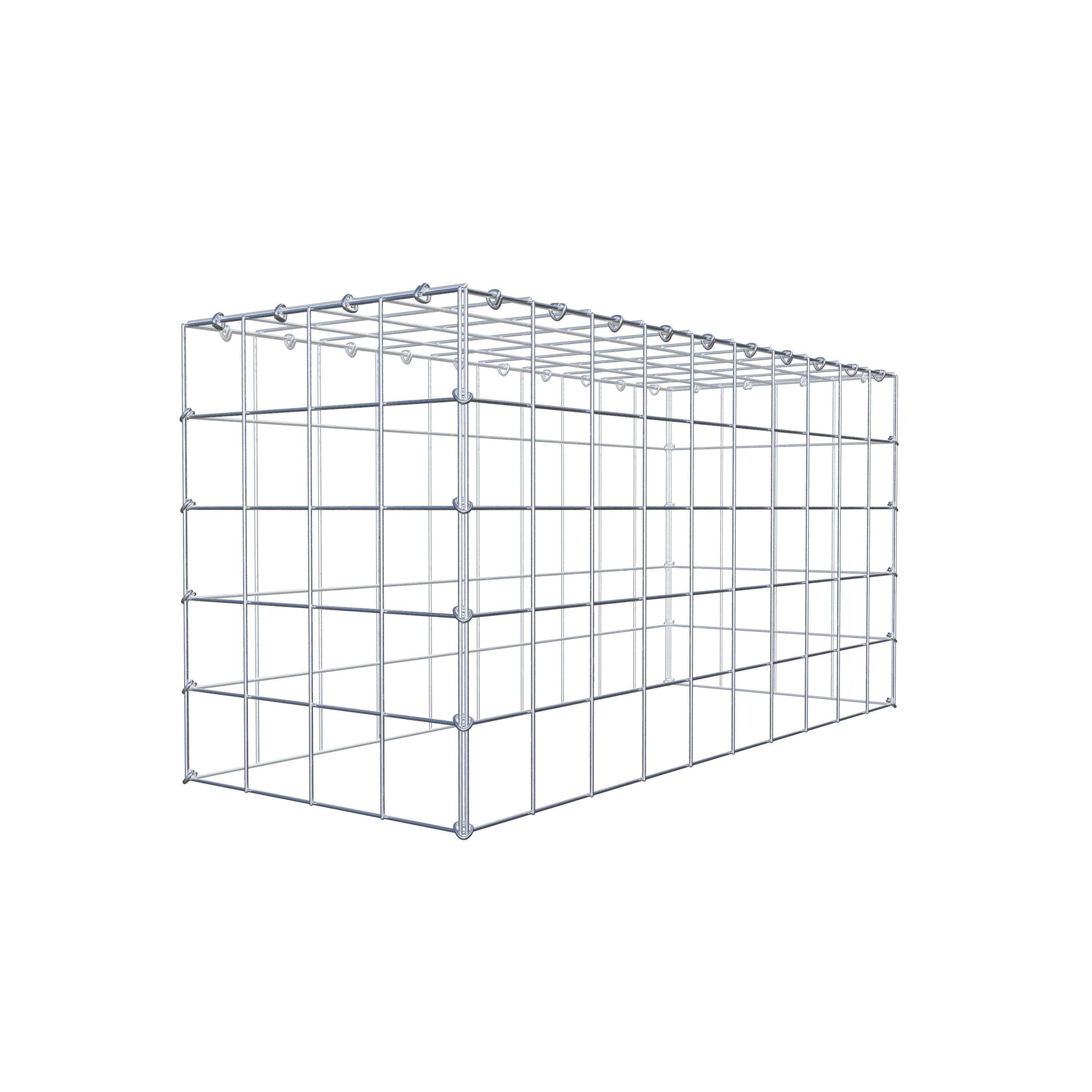 Gavión para apilar en acero galvanizado 100x50x40cm (LxAxP), malla 10 x 10cm, Anillo en C, sin rejilla inferior - 6