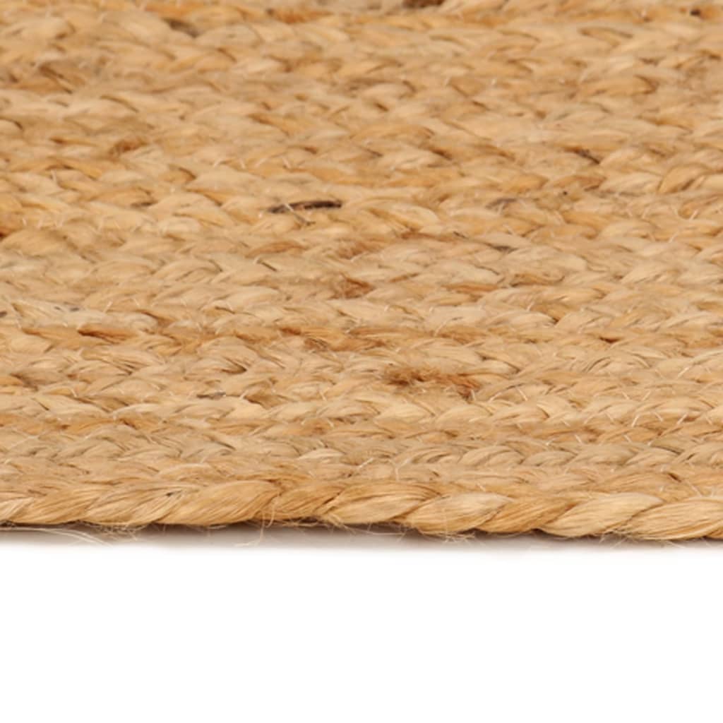 Tapis Jute tressé 180 cm Rond vidaXL - 8