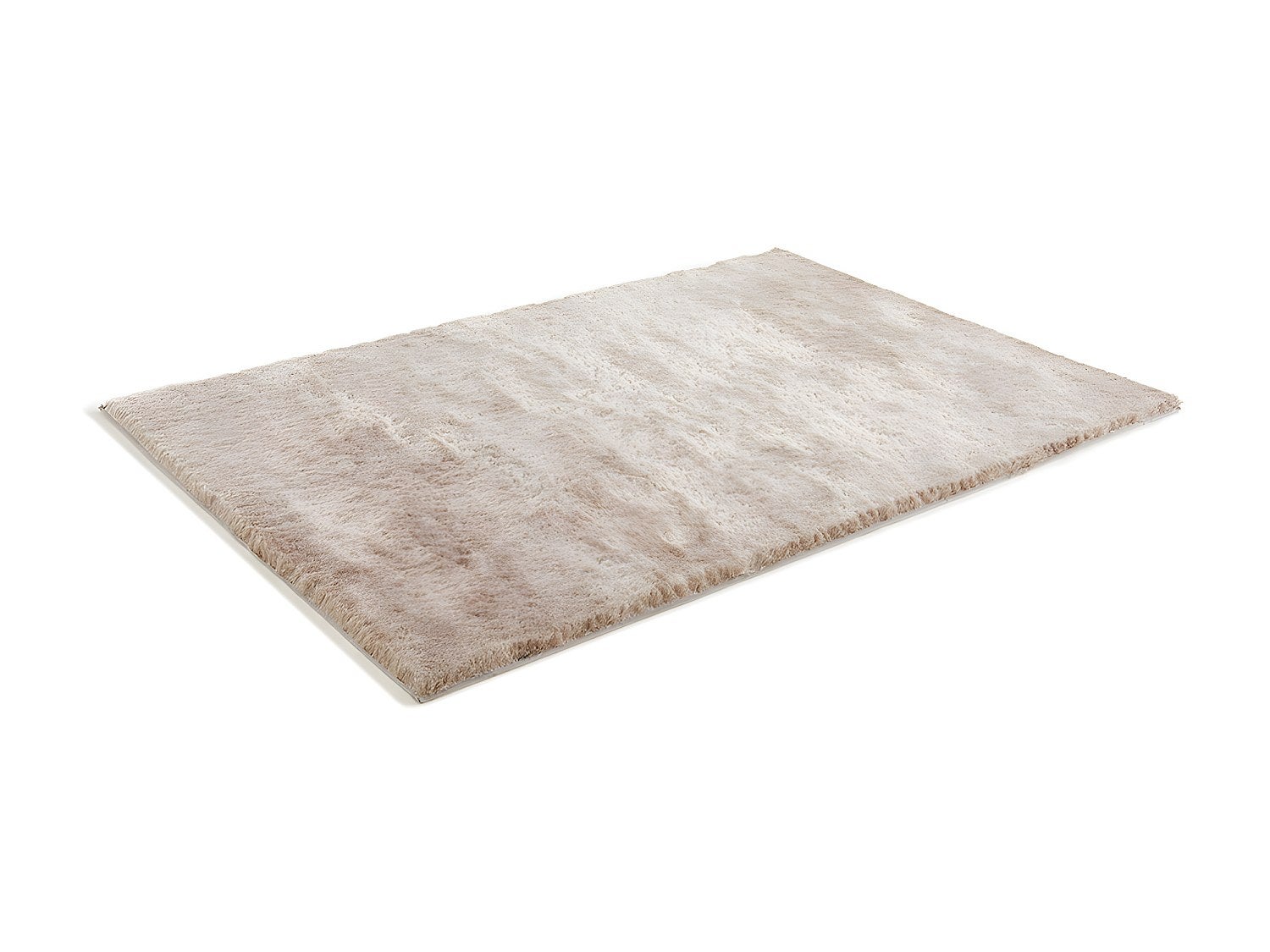 Tapis shaggy à poils longs ultra doux - 160 x 230 cm - Taupe reflet beige - DOLCE - 4