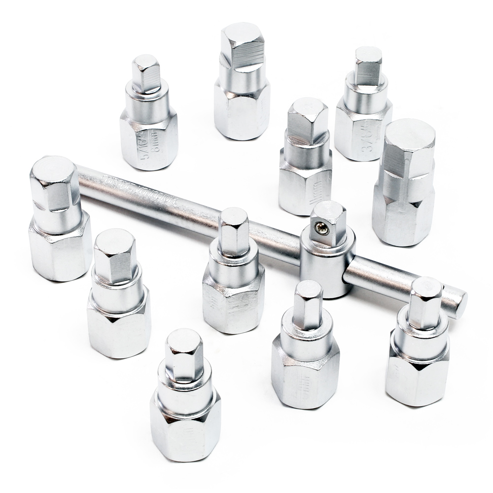 Coffret de douille de vidange 12 pièces Kit de clés Outil pour Huile de voiture et d’automobile - 3