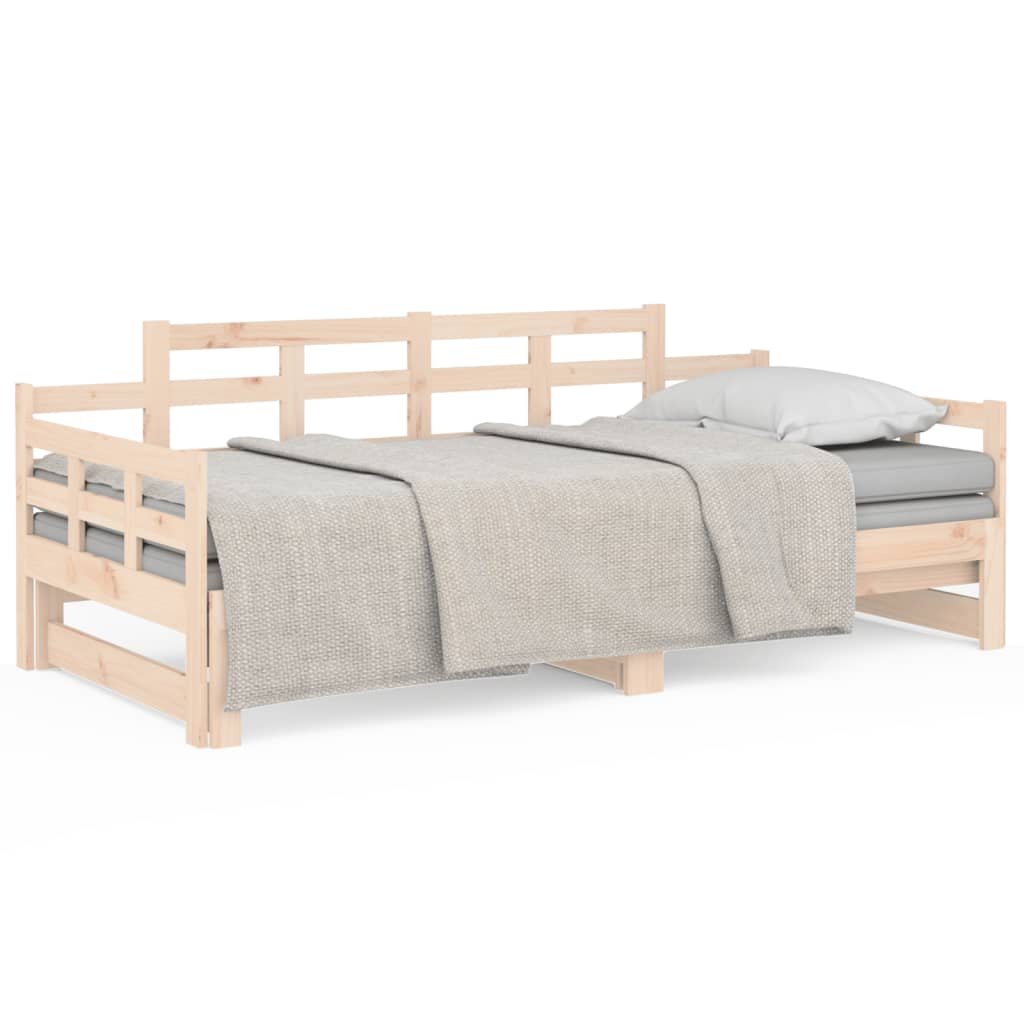 Sofá cama | cama para adultos extraíble madera maciza de pino 2x(90x200) cm cfw723364