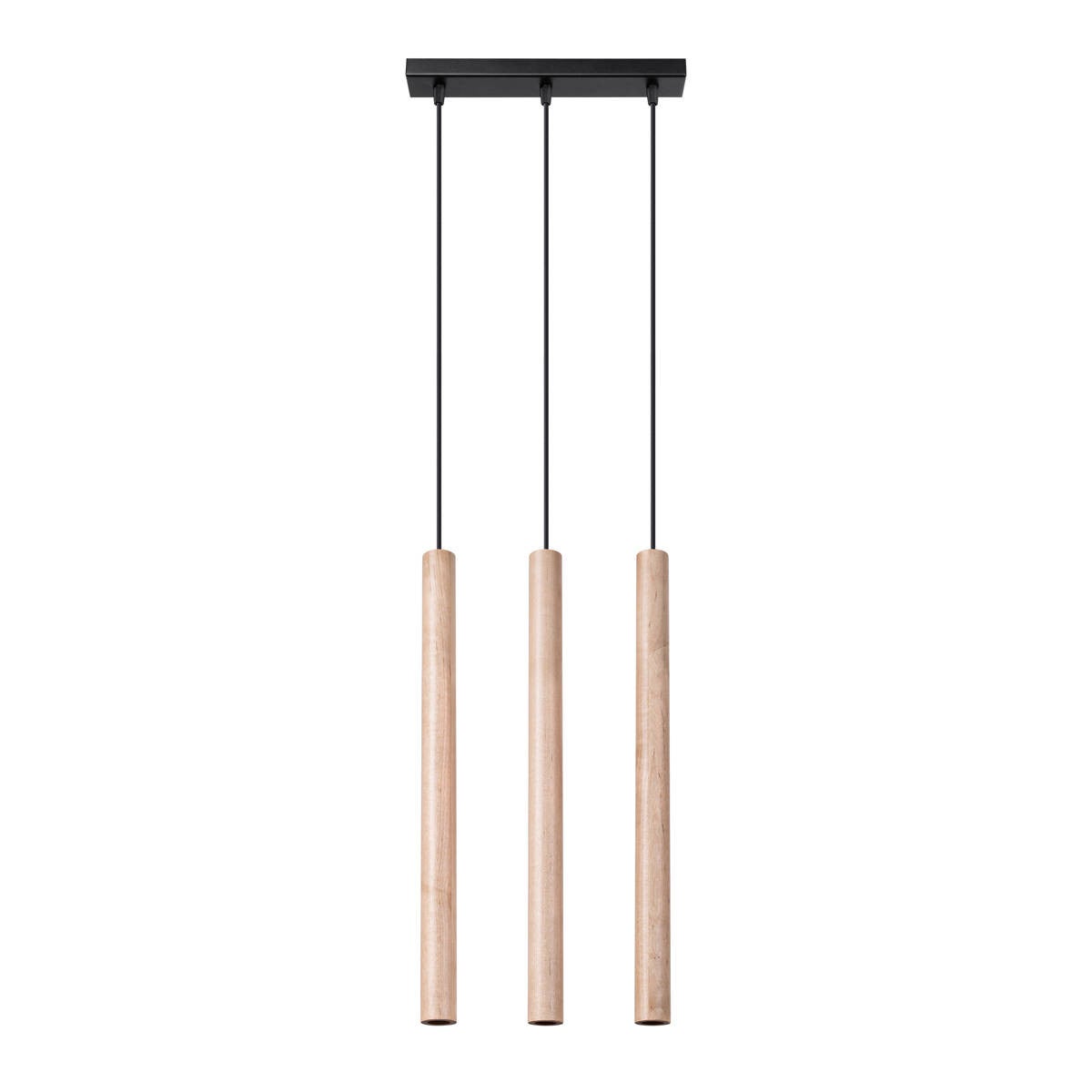 Lampă suspendată PASTELO 3L lemn, modernă - 30x5x110cm Sollux 3000ml