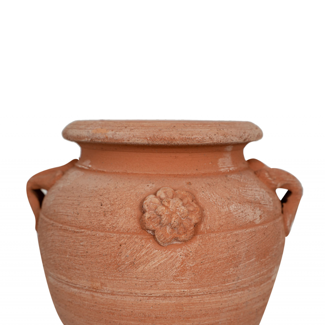 BISCOTTINI Set de 2 Jarres en Terre Cuite Toscane 16x20cm - Vases Décoratifs pour Jardin - Pots pour Petites Plantes d'Intérieur - 8