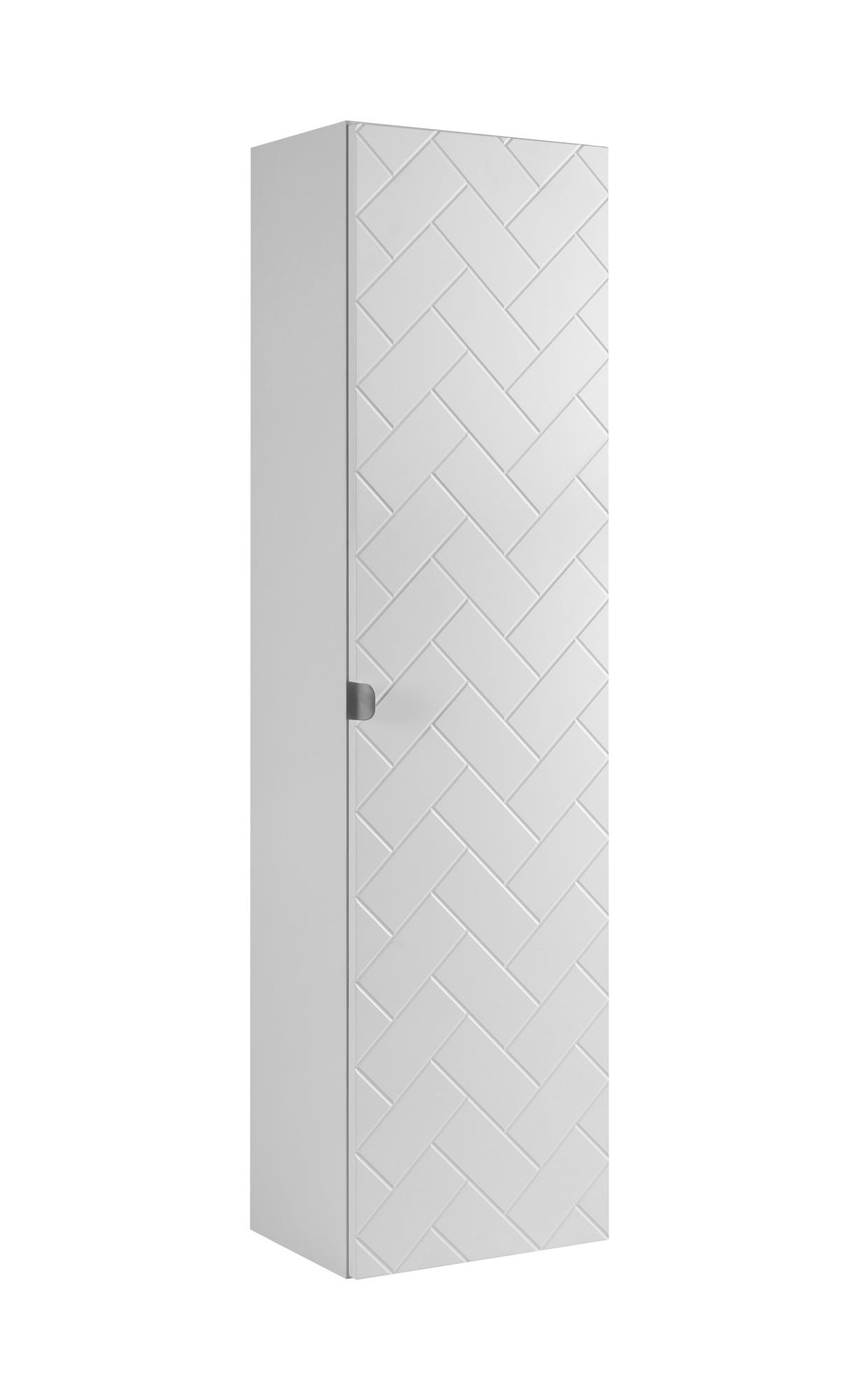 Słupek łazienkowy MADIS 136 cm biały frezowany front wiszący