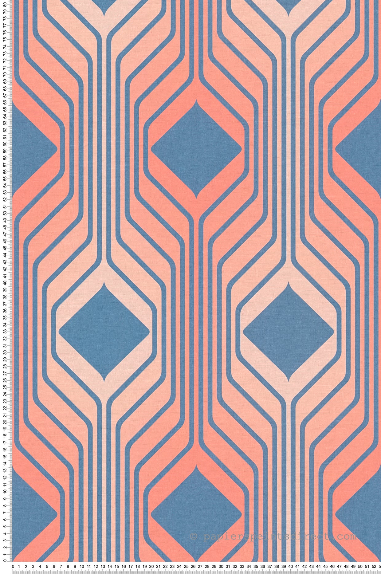 Papel pintado rosa y azul estilo retro chic papel pintado geométrico efecto 3d para salón o recibidor