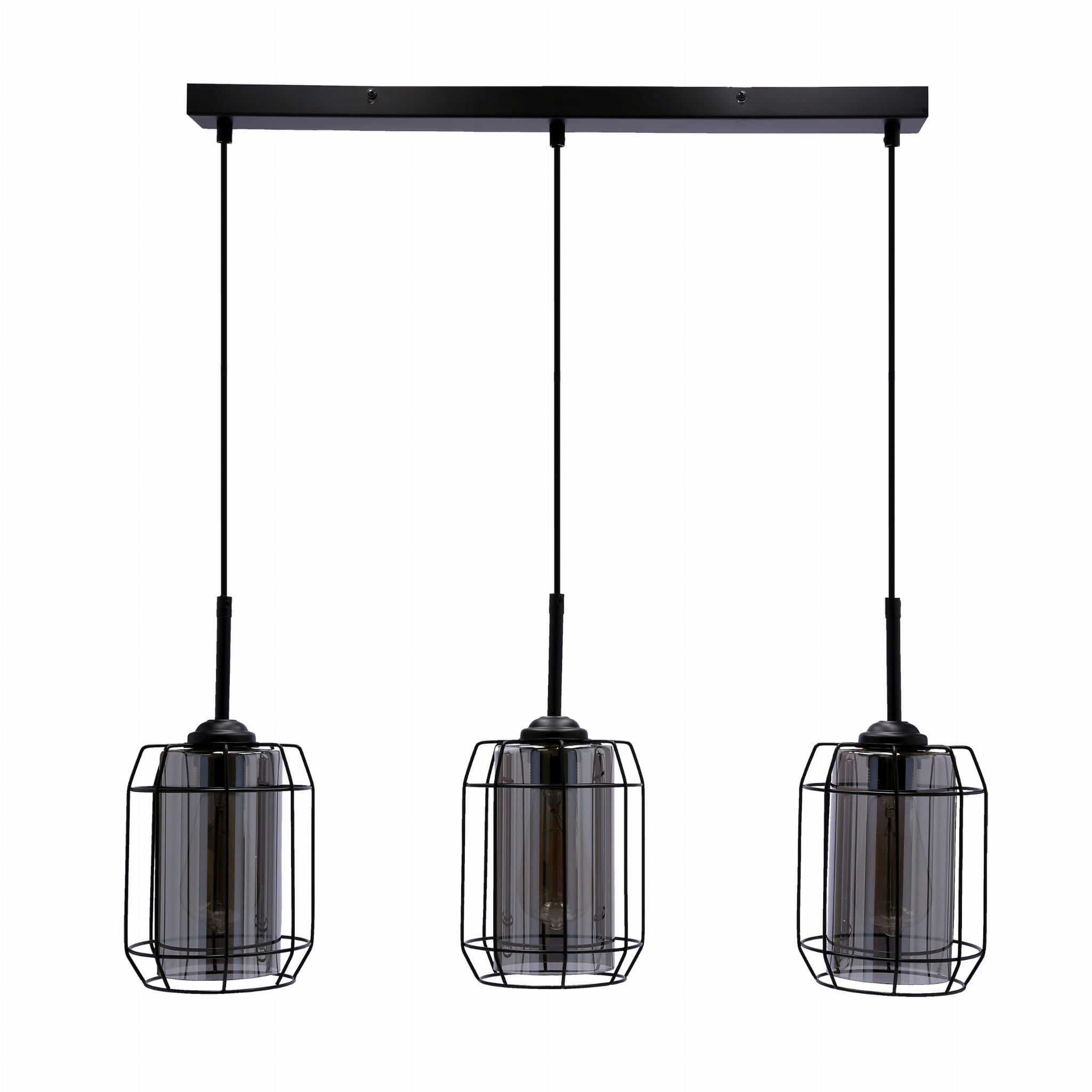 Lampa wisząca Jonera czarna-dymiona 3xE27x40W wym: 110 x 67 x 15 cm metal Candellux