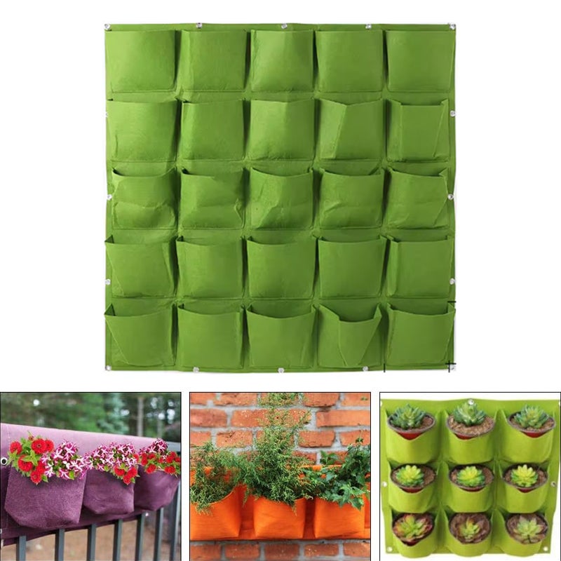 2 sztuki 25-kieszeniowa wisząca donica ścienna – doniczka na balkon/do mieszkania – odporna na wilgoć i promieniowanie UV