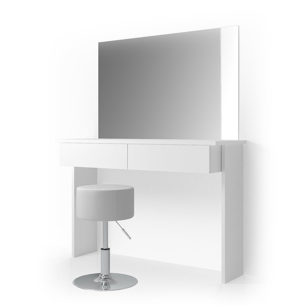 Vicco Stół o jamierze Azur, Biały, 120 cm z taboretem