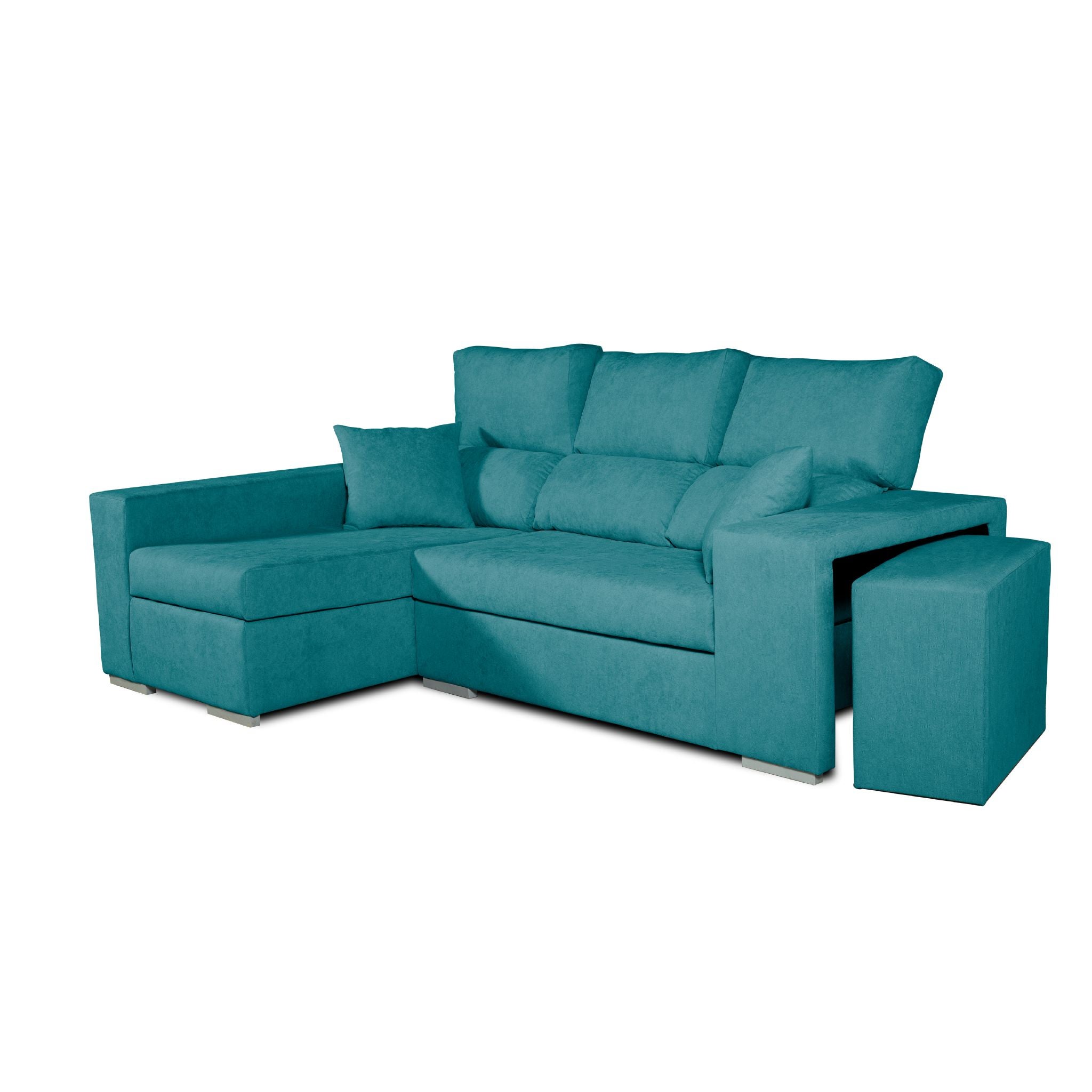 Sofa esquinero chaiselongue frigg izquierda 230x145 cm tejido con sistema acualine esmeralda tanuk