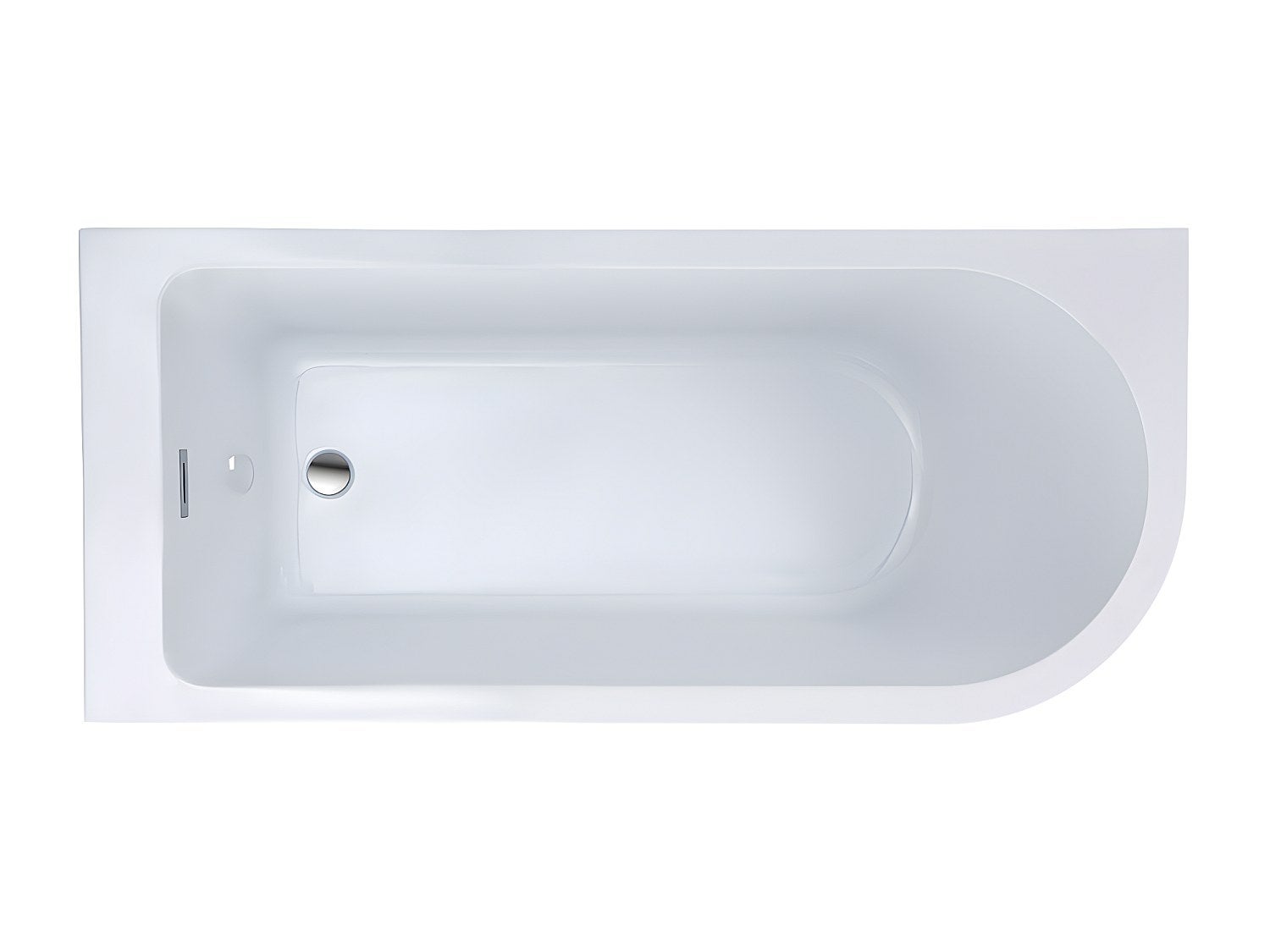 Baignoire d'angle - 170 x 75 x 58 cm - Blanche - Angle gauche - 240 L - ANIKA - 5