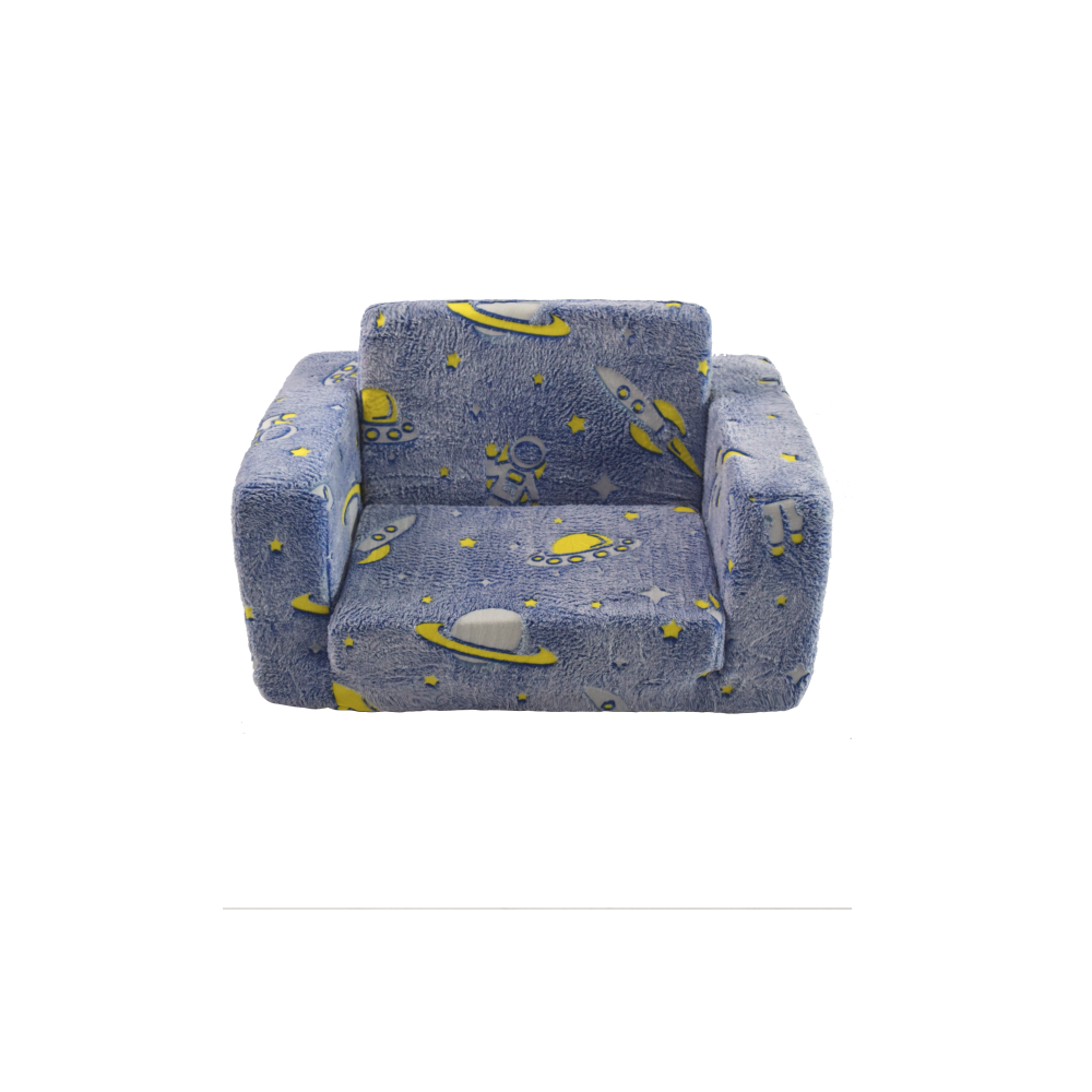 Chaise pliante pour enfant en bas âge, canapé-lit pour enfant en peluche douce et lumineuse (pliable),chaise longue confortable pour filles et garçons - 5